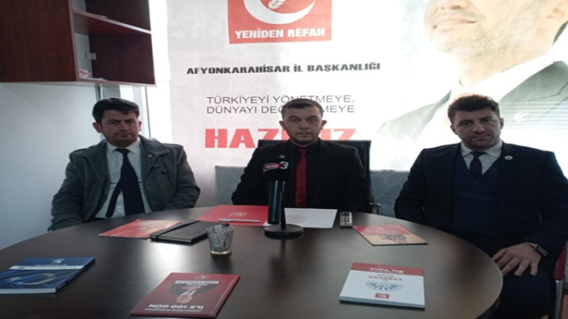 Yeniden Refah Partisi teşkilatından basın açıklaması