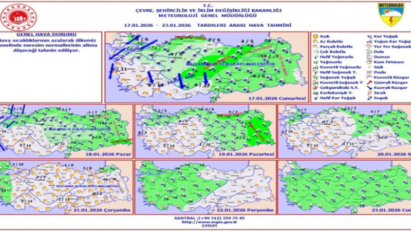 Hava sıcakları bölgemiz genelinde azalıyor!