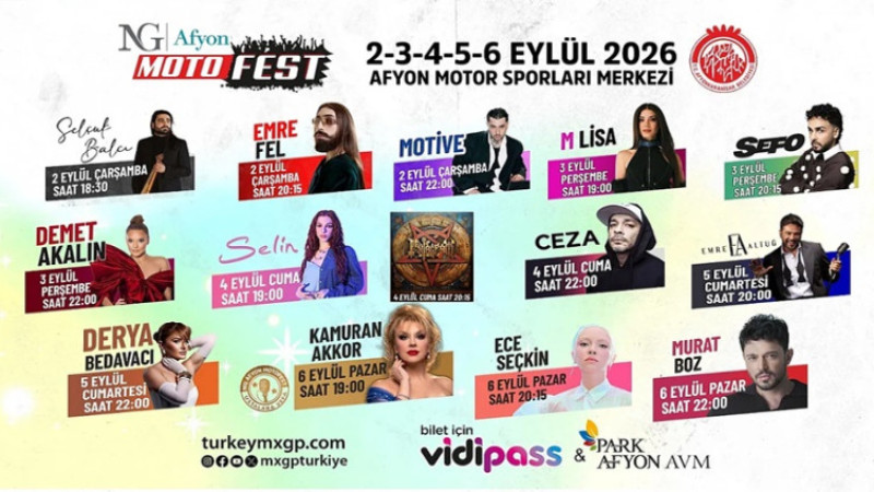 Afyon Motofest 2026 etkinlik programı belli oldu