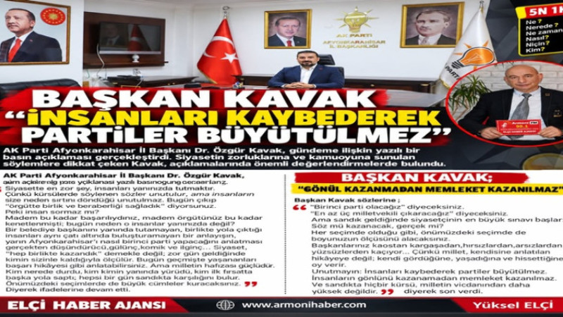 AK Parti İl Başkanı Kavak'tan Sert Eleştiri